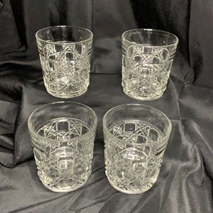 Set of 4 Luminarc Verrerie D'arques double old fashioned rocks / whiskey glasses